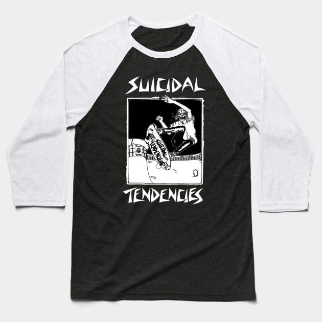 Skateoard Tendencies Baseball T-Shirt by ArtByIsobelle